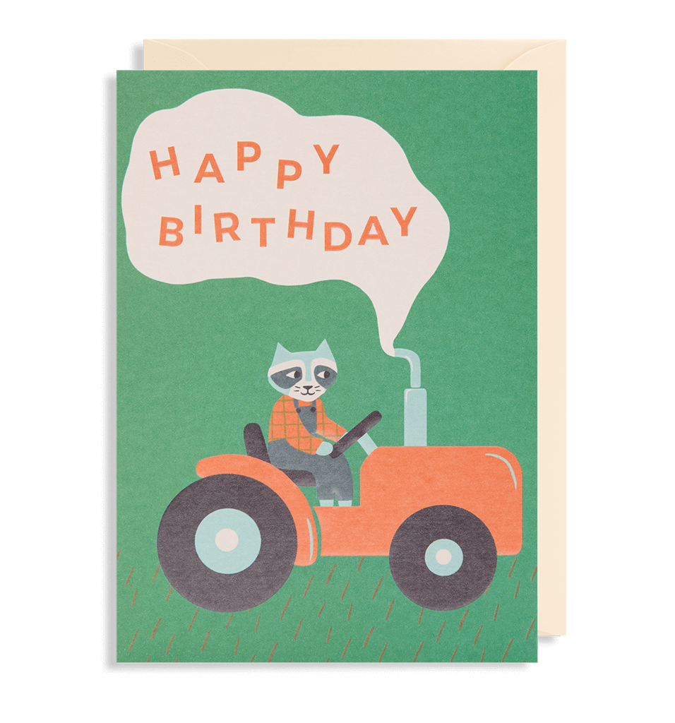 Happy Birthday Tractor Card