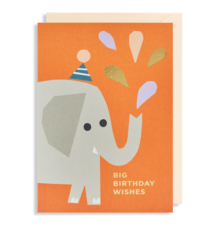 Big Birthday Elephant Greetings Card