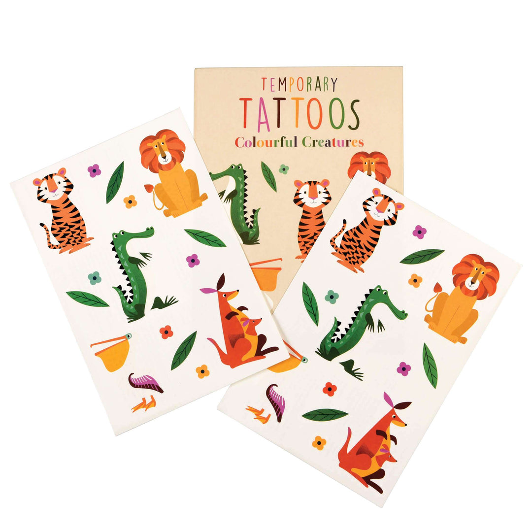 Colourful Creatures Temporary Tattoos Pack