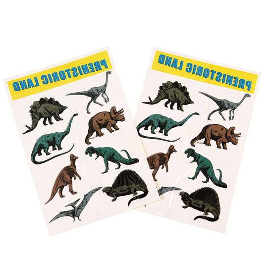 Prehistoric Land Dinosaur Temporary Tattoos Pack