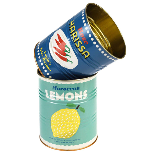 Lemons and Harissa Storage Tins (Set of 2)
