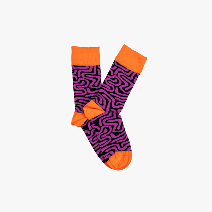 Afropop Purple Roots Socks (M/L)