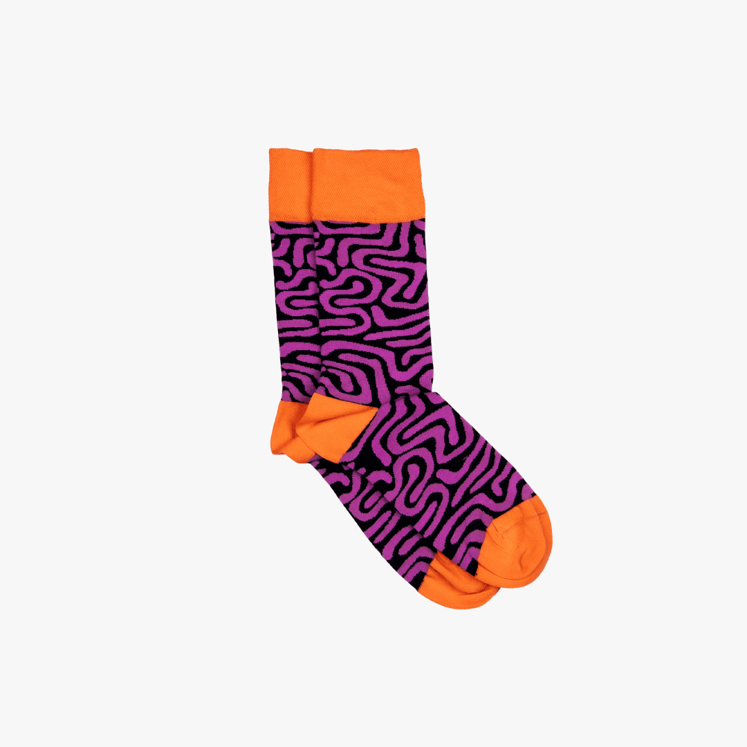 Afropop Purple Roots Socks (M/L)