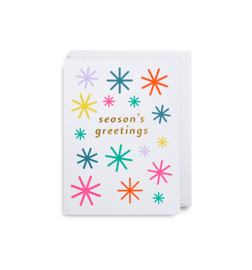 Season's Greetings Sparks Mini Card