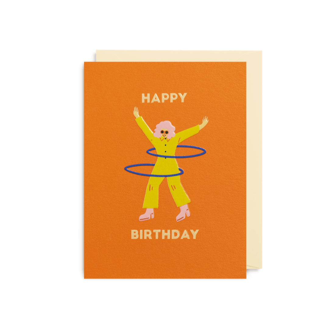 Hula Hoop Birthday Mini Card