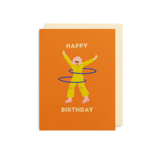 Hula Hoop Birthday Mini Card