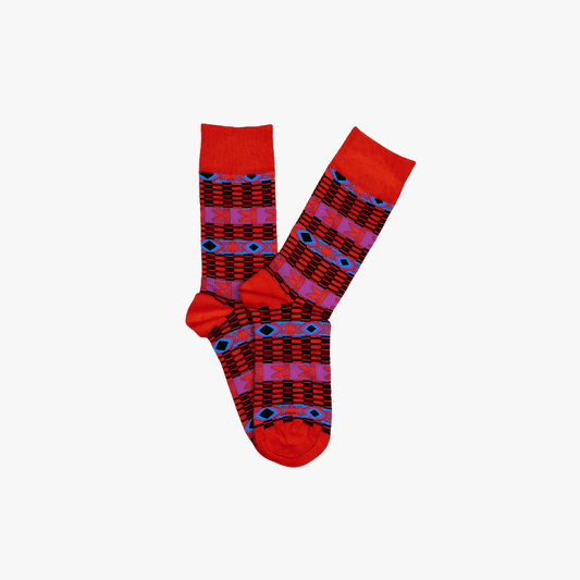 Afropop Tribal Red Socks