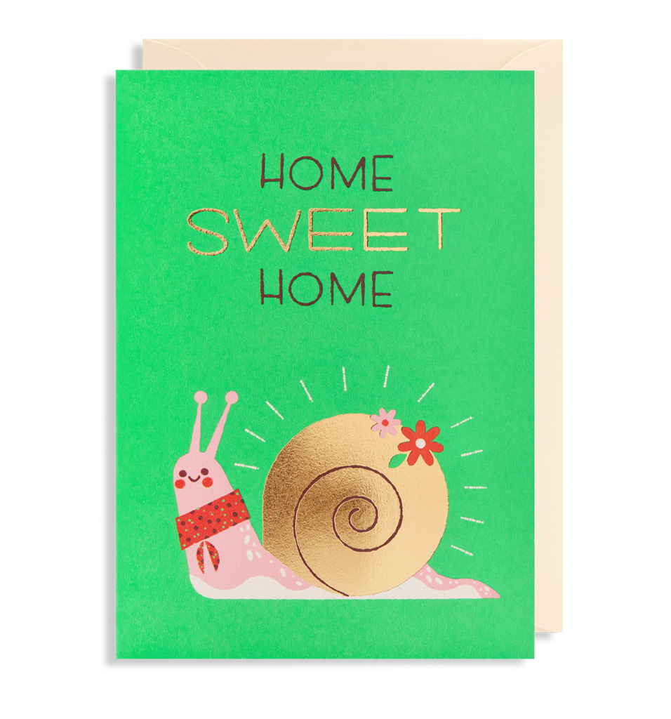 Home Sweet Home Snail Greetings Card