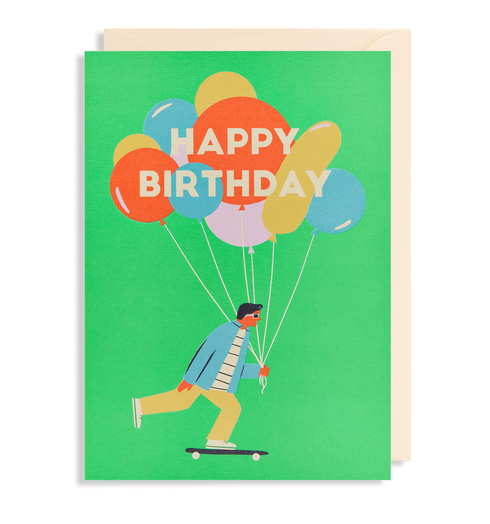 Happy Birthday Skate Balloon