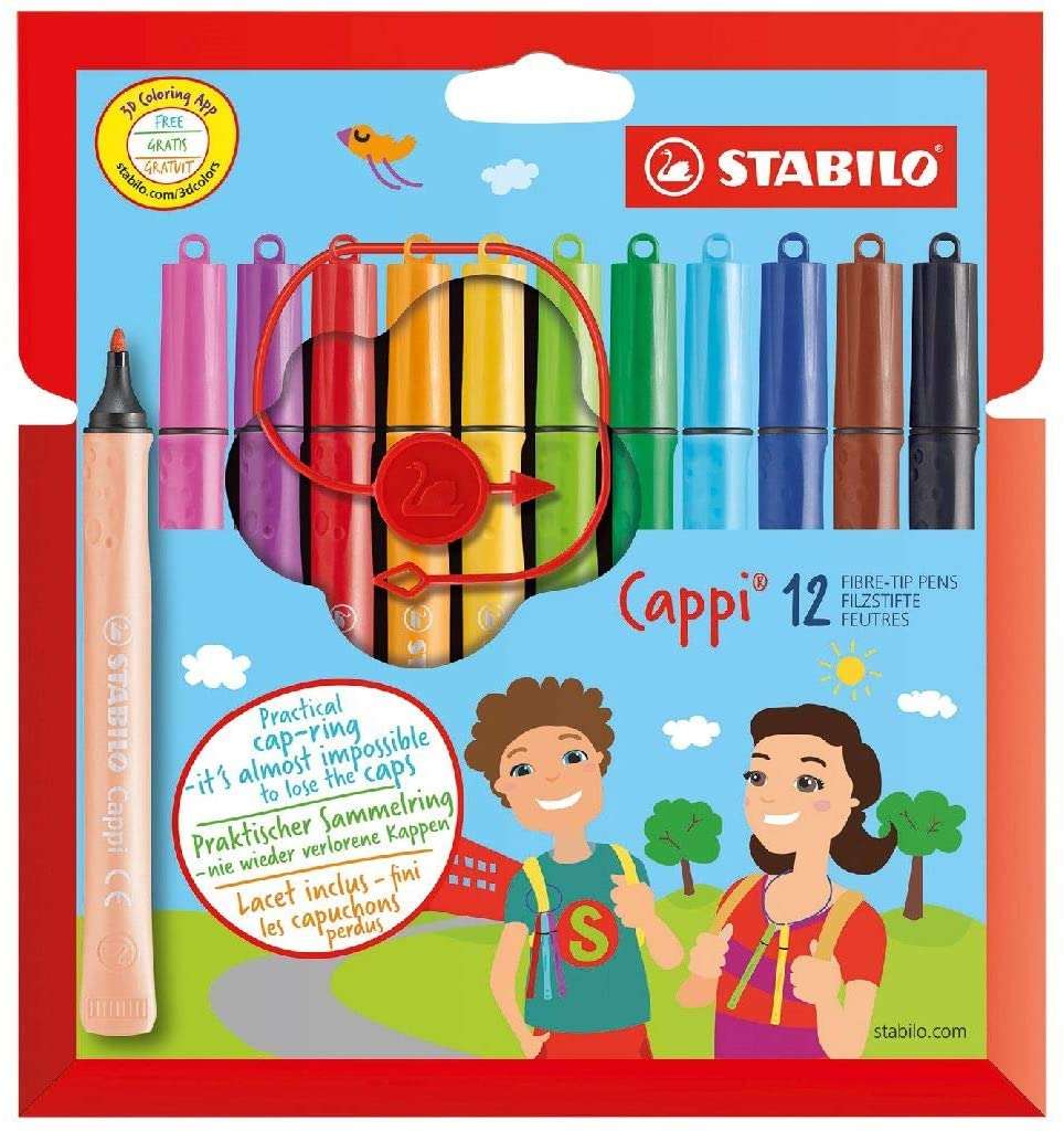 Stabilo Cappi Felt Tip Pens 12 Pack