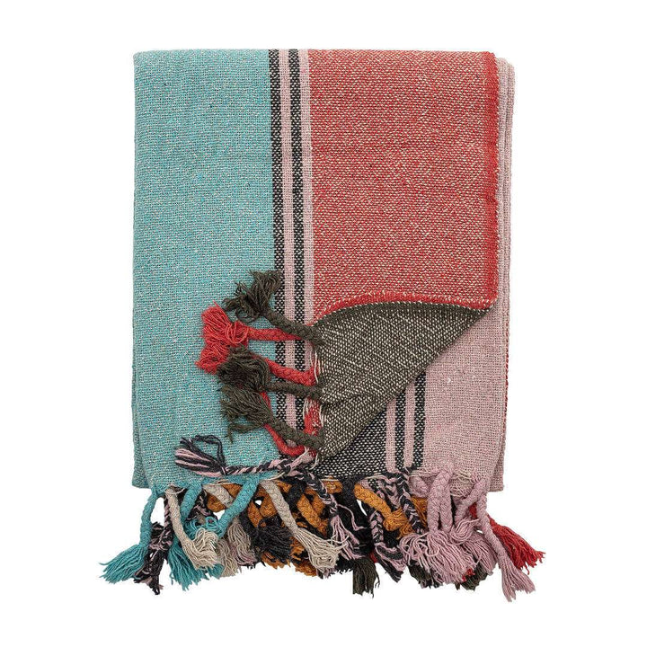 Serena Red Recycled Cotton Throw