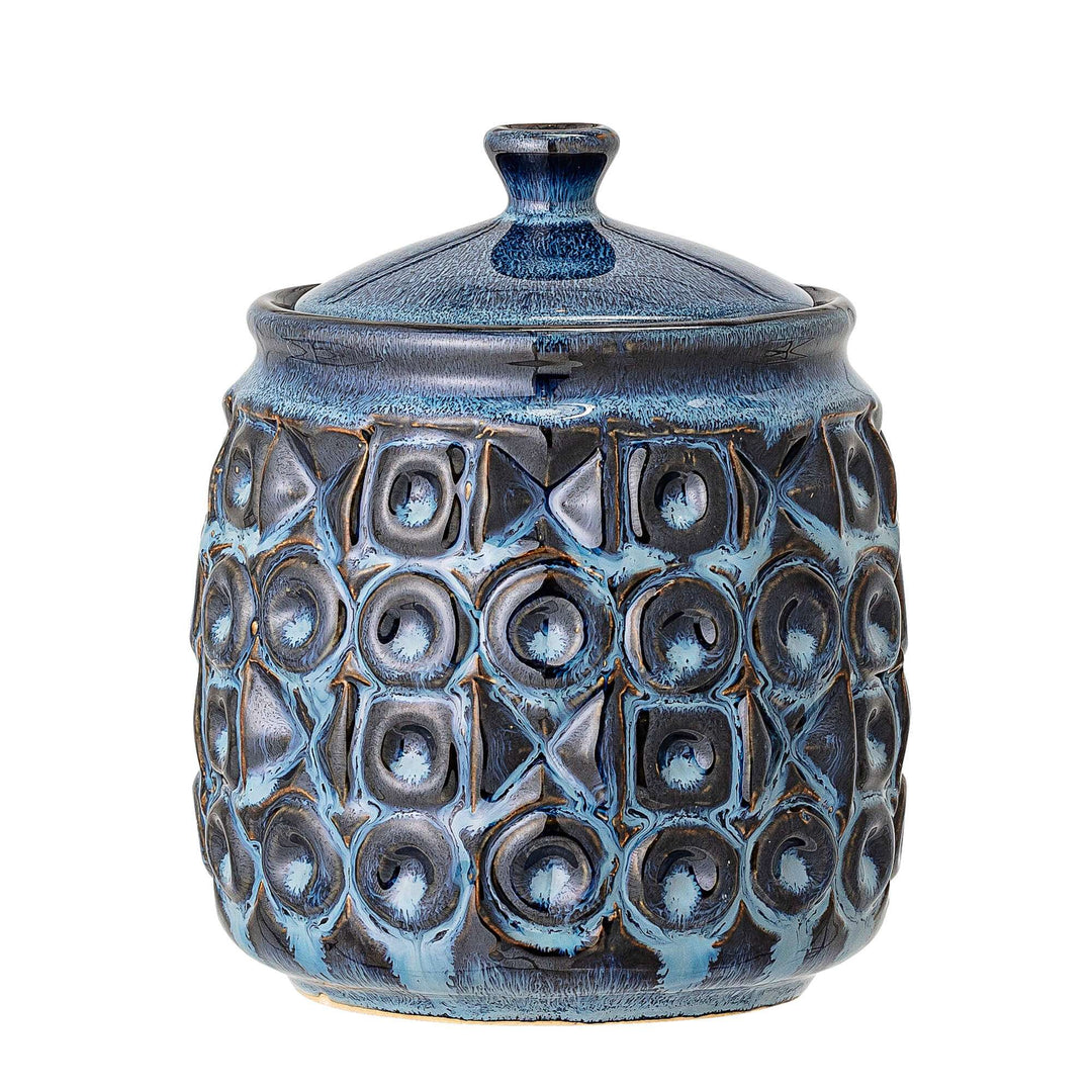 Blue Jar with Lid