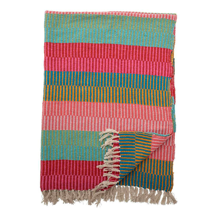 Red Isnel Recycled Cotton Throw