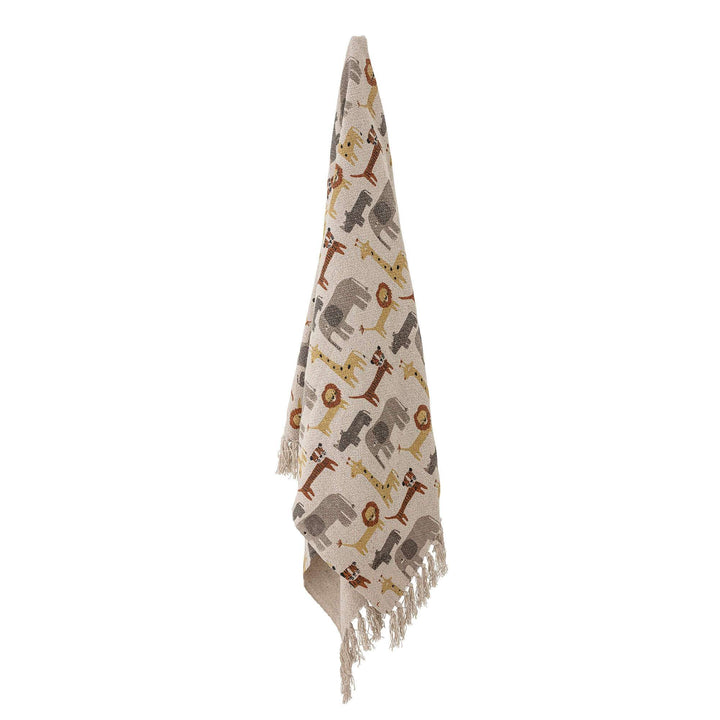 Safari Animals Recycled Cotton Throw