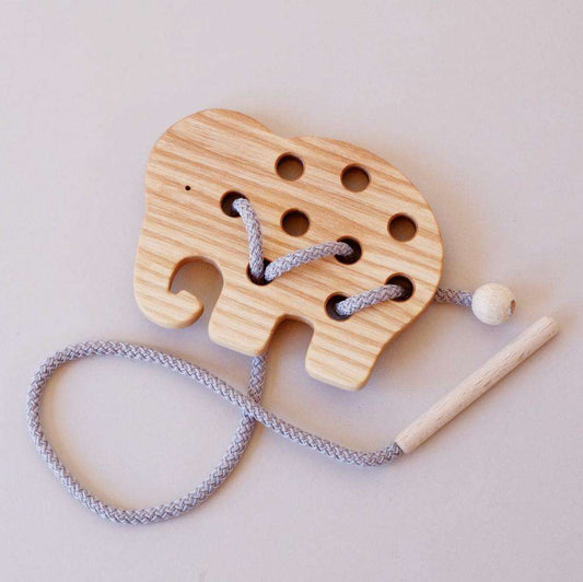Natural Wooden Threading Toys