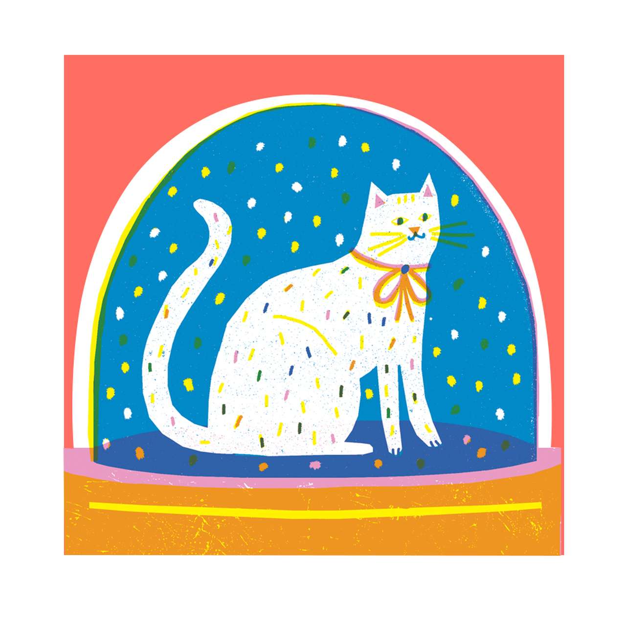Snowglobe Card - Cat