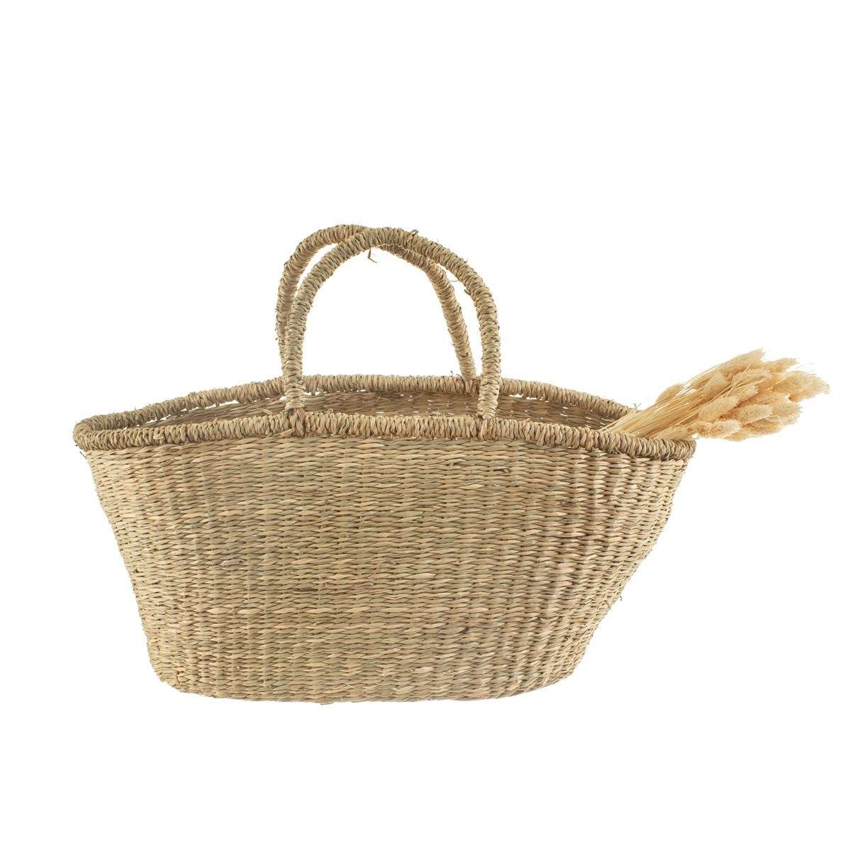 Woven Seagrass Shopper Basket