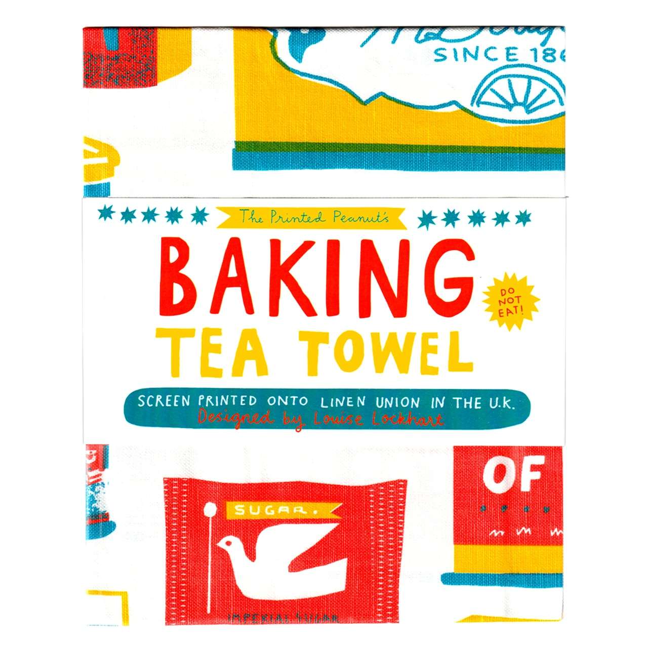 Printed Peanut Tea Towel - Baking
