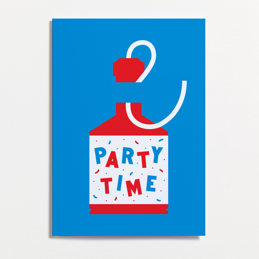 Party Poppers Birthday Greetings Card