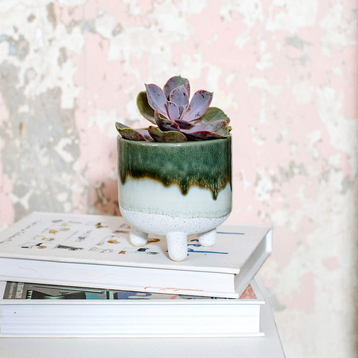 Green Mojave Glaze Planter