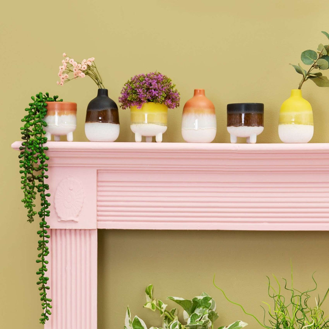Yellow Mojave Glaze Planter