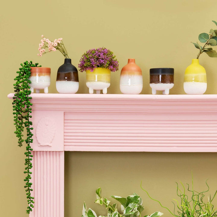 Yellow Mojave Glaze Planter
