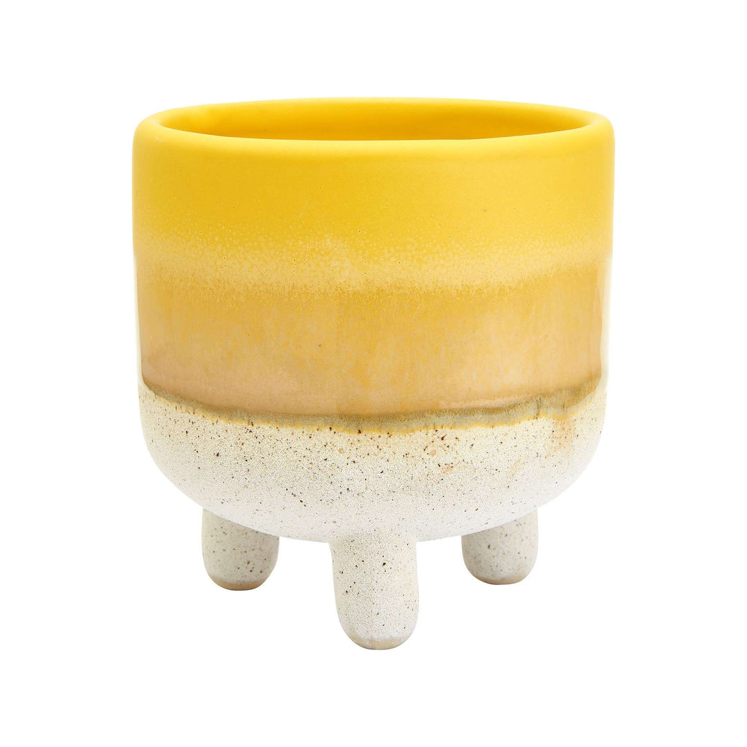 Yellow Mojave Glaze Planter