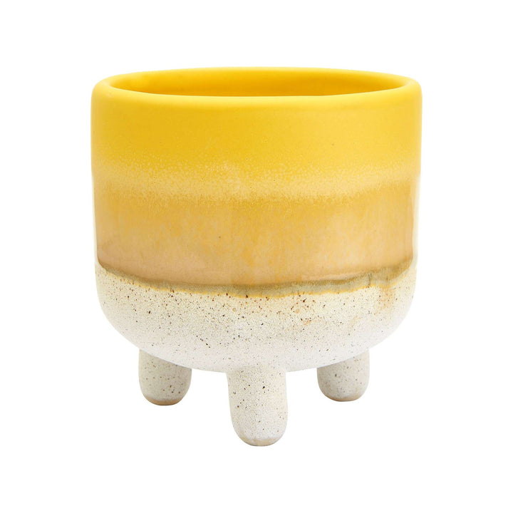 Yellow Mojave Glaze Planter