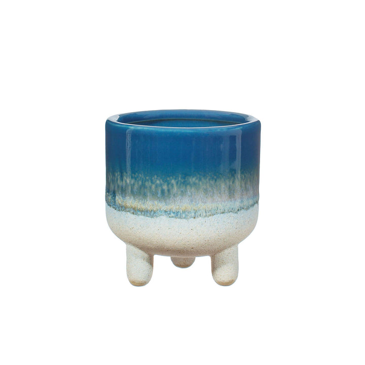 Mojave Glaze Planter - Blue