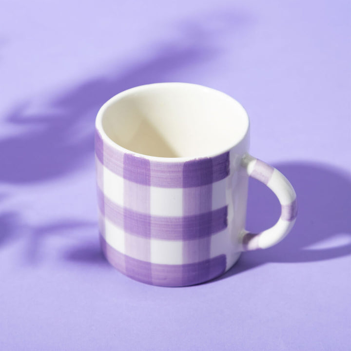 Lilac Gingham Mug