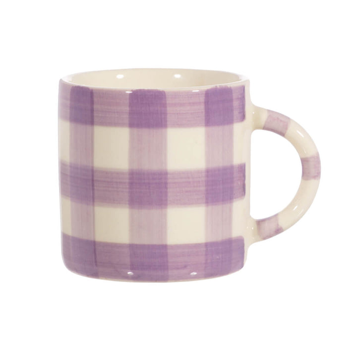 Lilac Gingham Mug