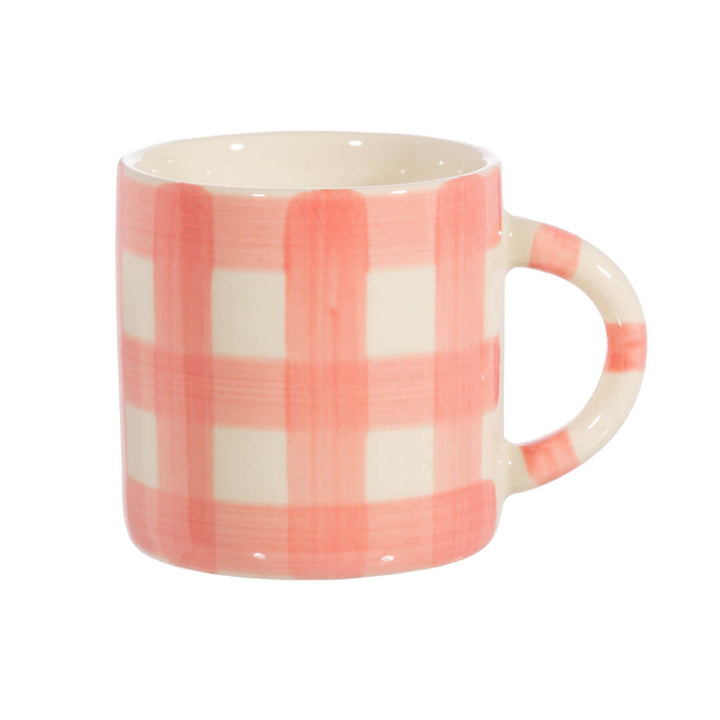 Pink Gingham Mug