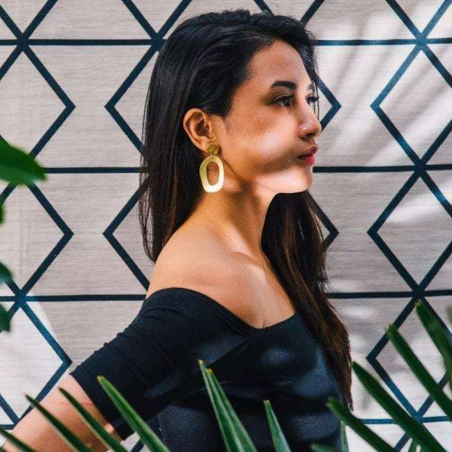 Brass Flora Earrings