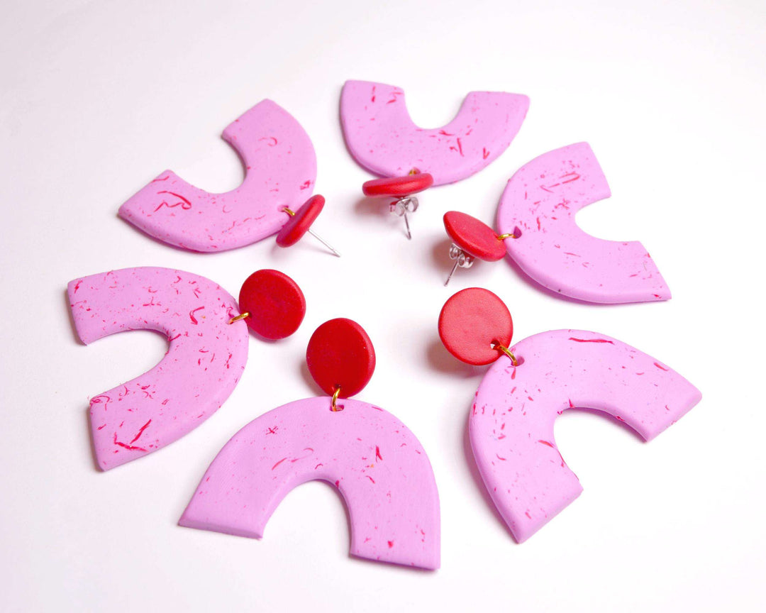 Strawberry Arc Earrings