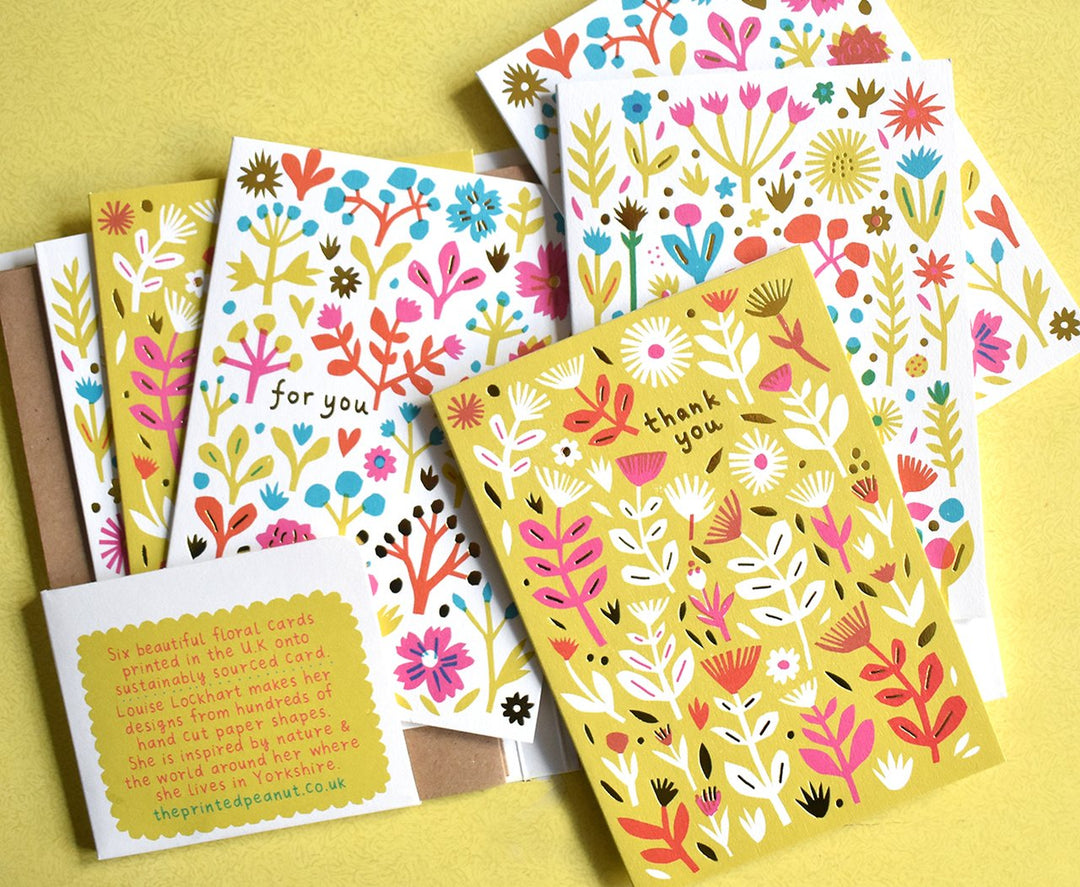 Printed Peanut Notecard Packs