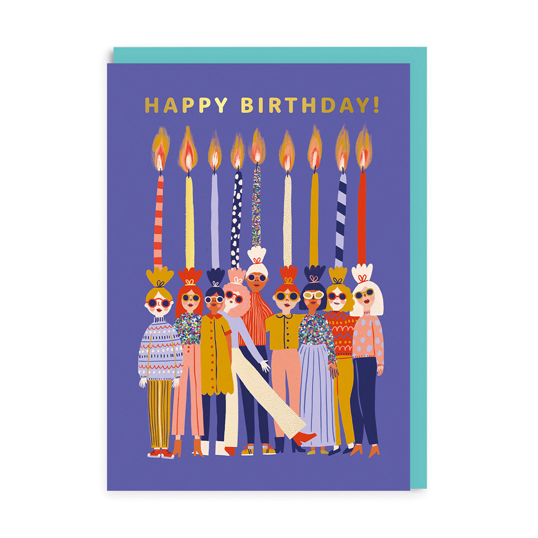 Happy Birthday Candle Ladies Greetings Card