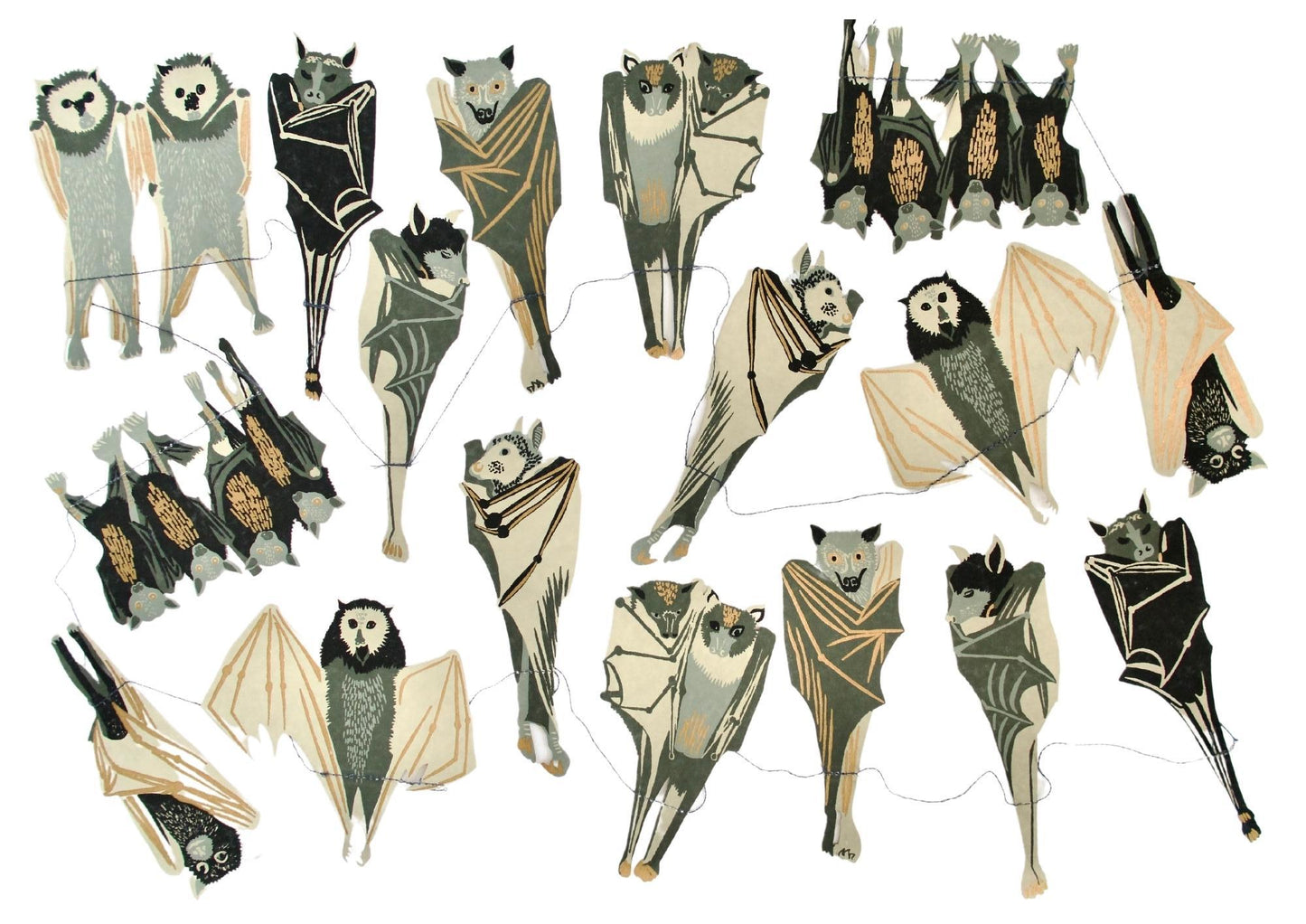 Halloween Bat Paper Garland