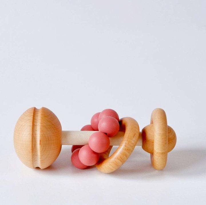 Wooden and Silicone Baby Rattles