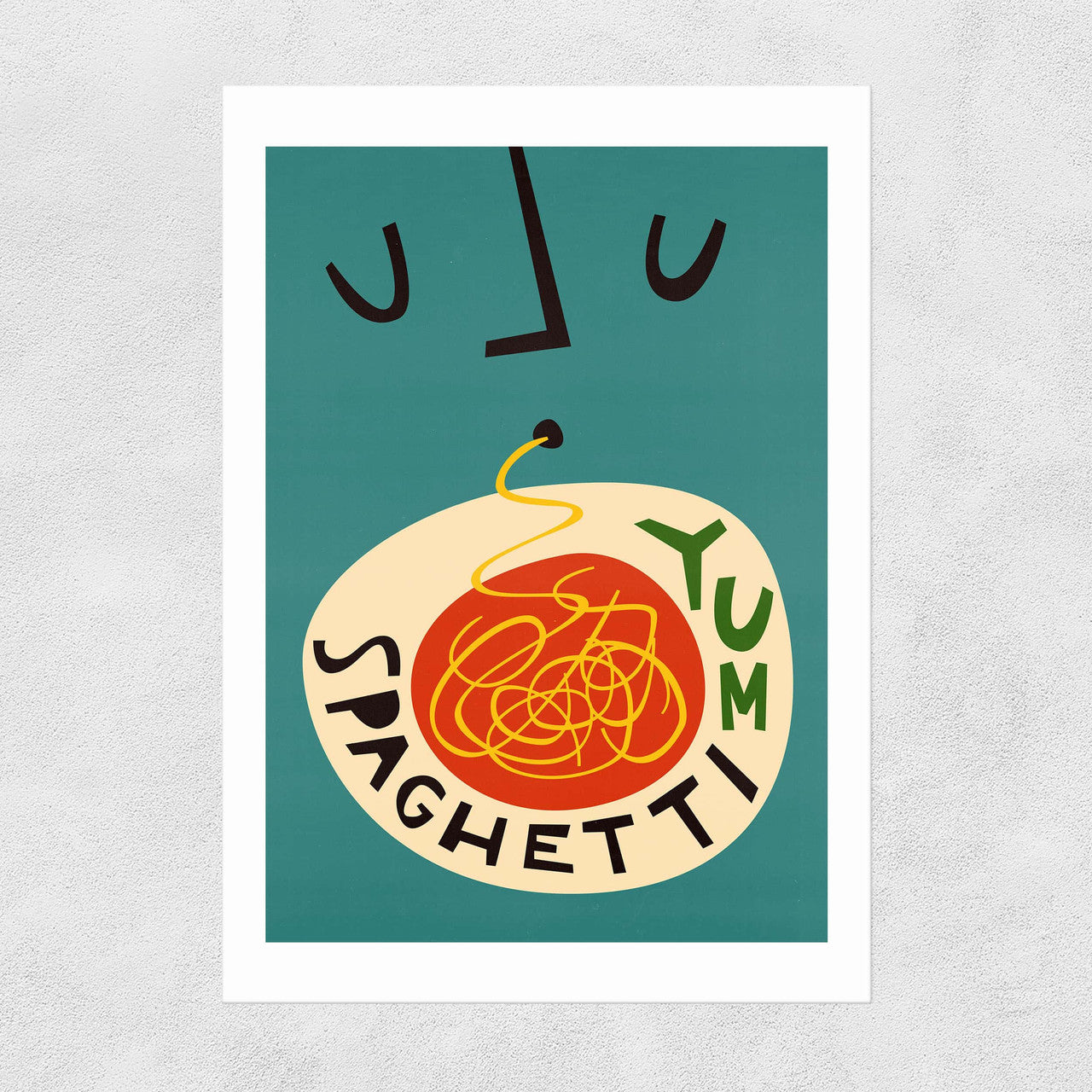 Yum Spaghetti A3 Print