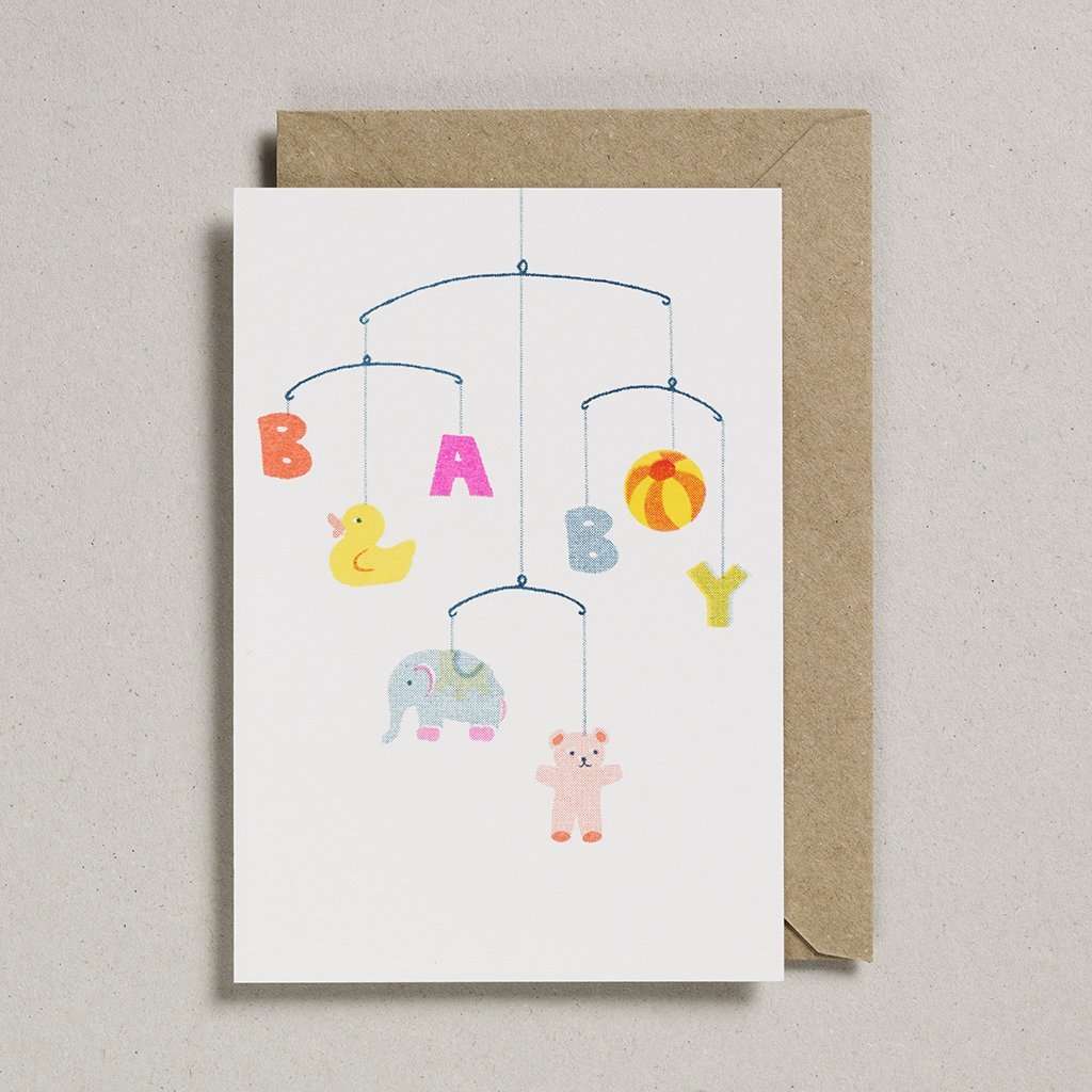 Riso Baby Mobile Greetings Card