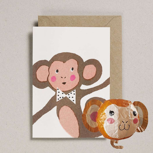Monkey Japanese Paper Balloon Cards