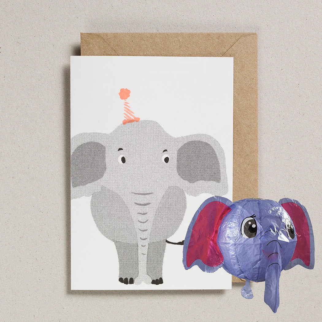 Elephant Japanese Paper Balloon Cards