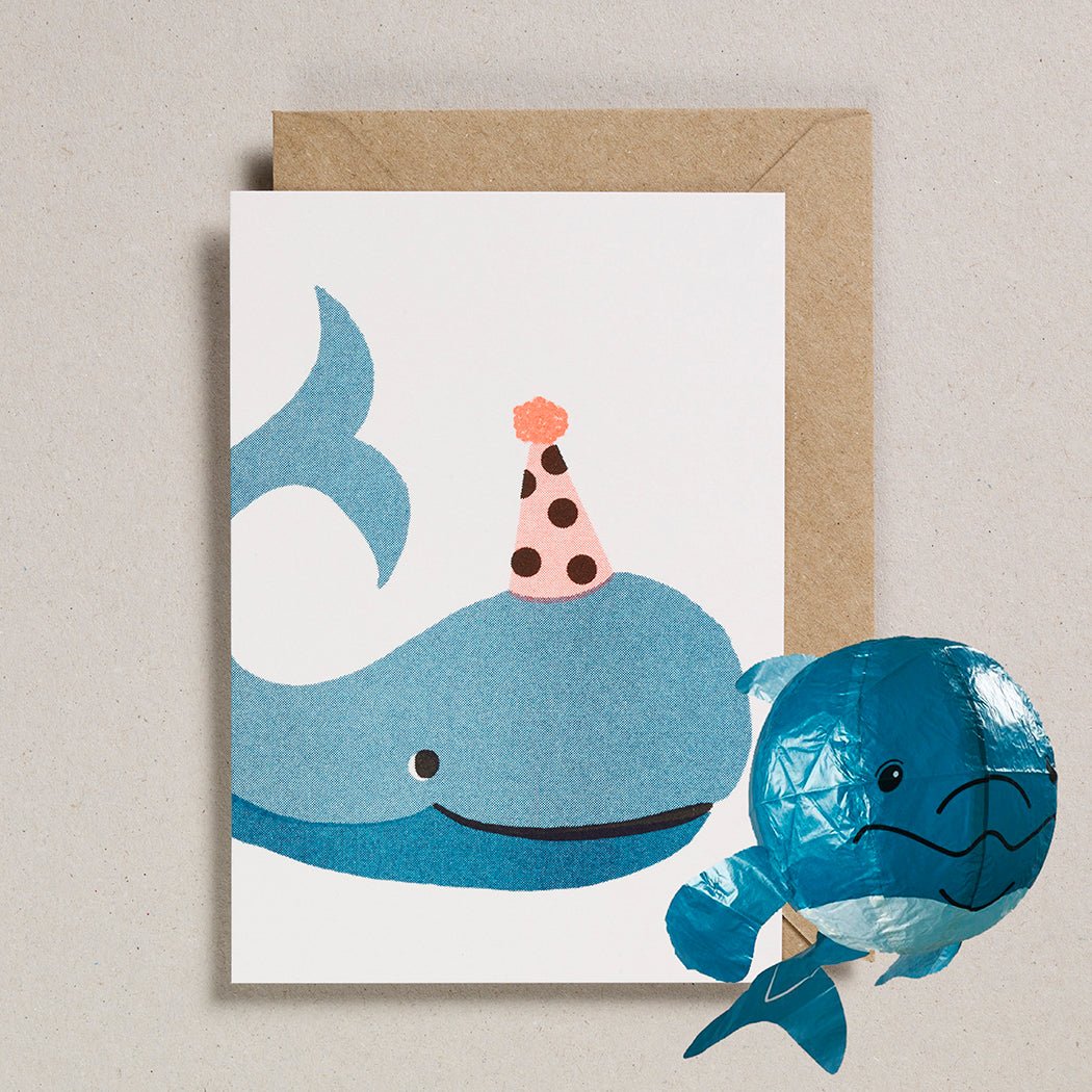 Japanese Paper Balloon Cards - Whale