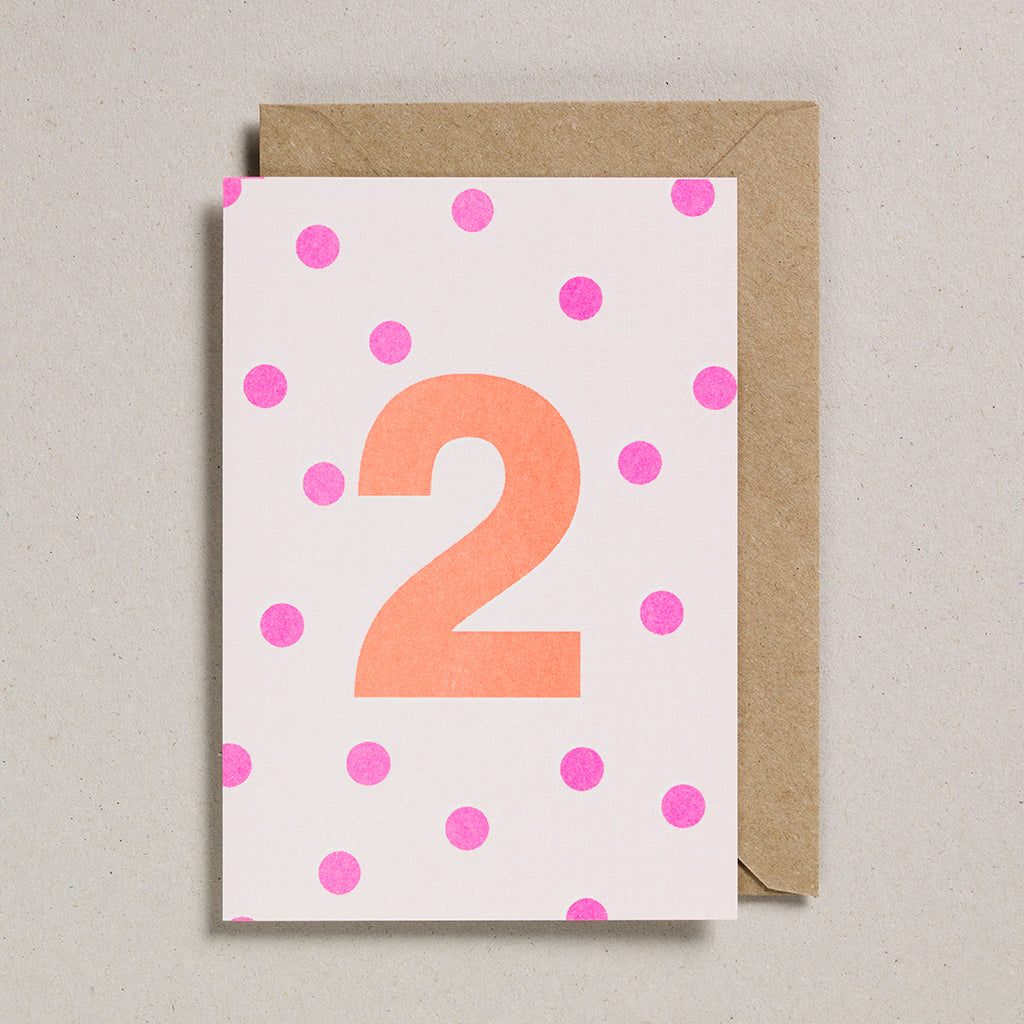 Riso Second Birthday Greetings Card