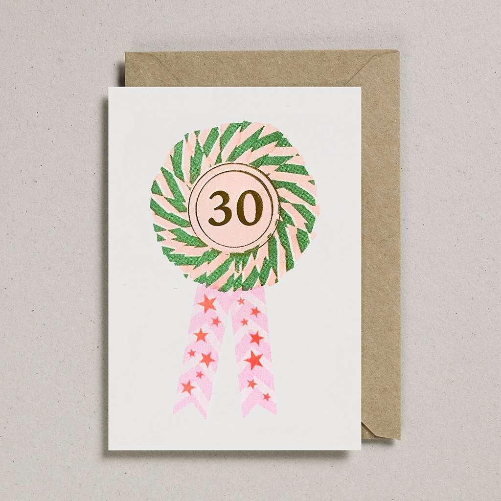 Riso Printed Rosette Milestone Cards