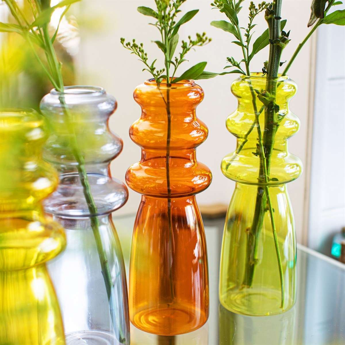 Glass Ripple Vases