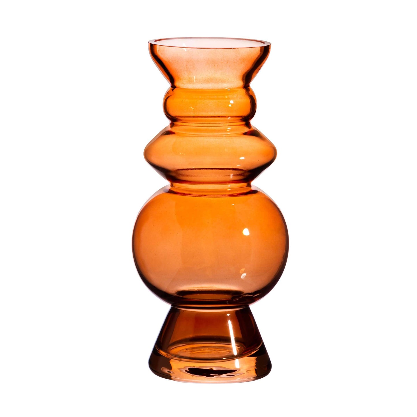 Selina Amber Glass Vase