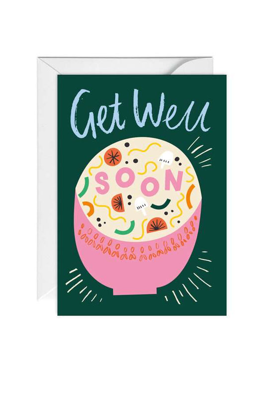 Get Well Soon Soup Greetings Card