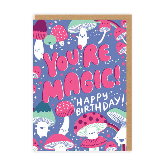 Magic Mushroom Birthday Greetings Card