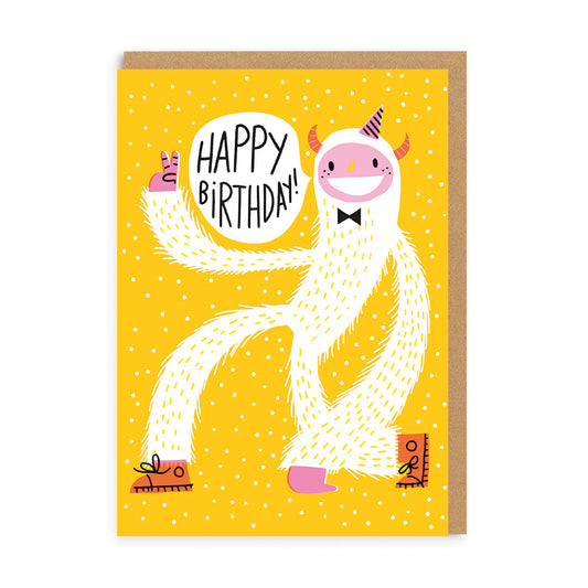 Yeti Birthday Greetings Card